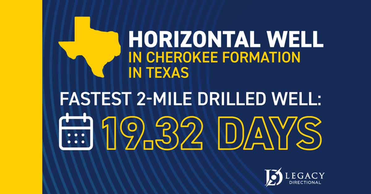 Legacy Directional Drills Horizontal Well in Cherokee Formation in Texas